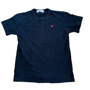 Play Comme Des Garcons Classic Heart Men's Size L T-Shirt Black